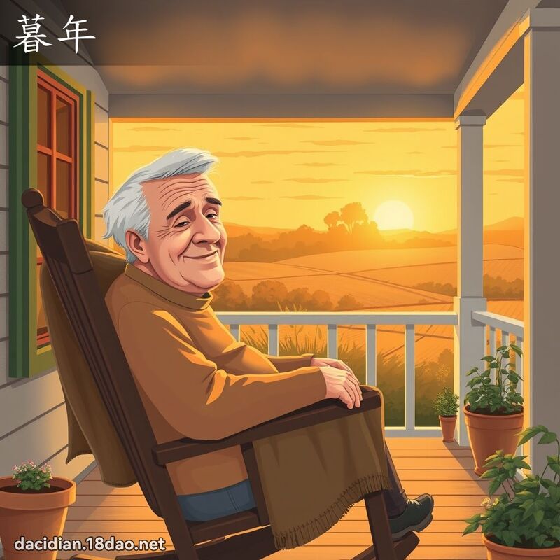 暮年 - 國語大辭典配圖