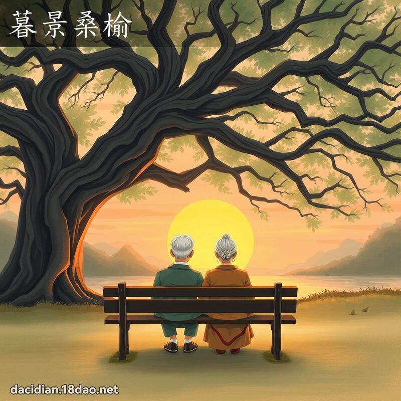 暮景桑榆 - 国语大辞典配图