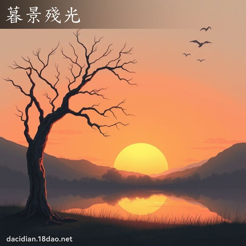 暮景残光 - 国语大辞典配图