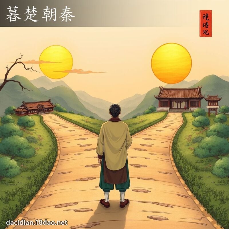暮楚朝秦 - 国语大辞典配图