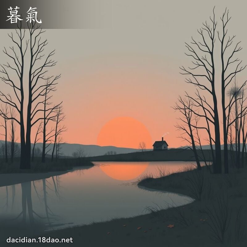 暮氣 - 國語大辭典配圖
