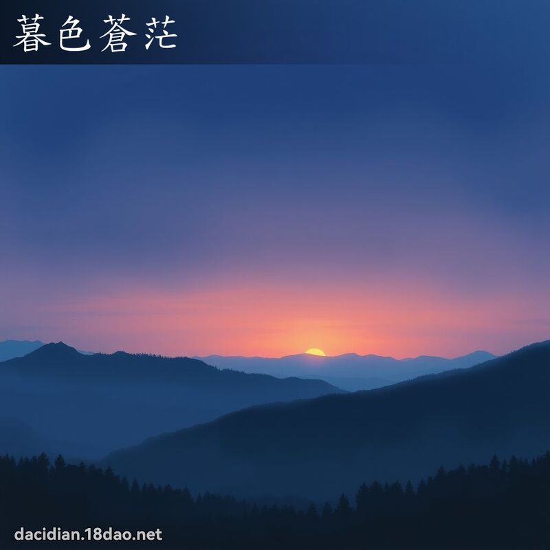 暮色蒼茫 - 國語大辭典配圖