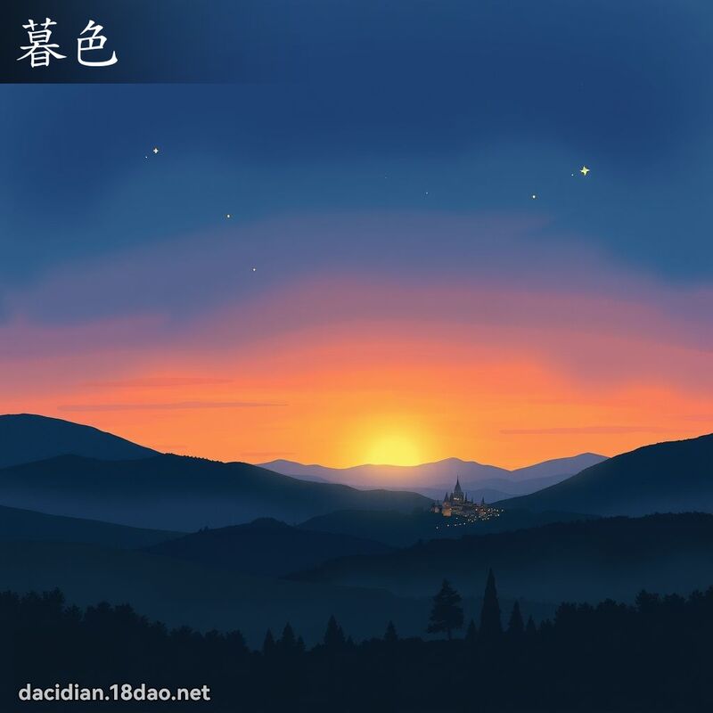 暮色 - 国语大辞典配图