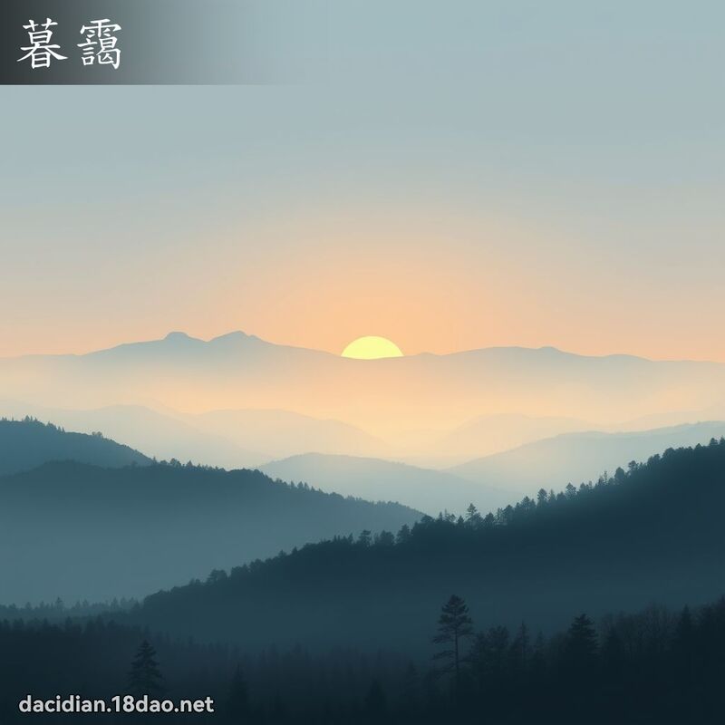 暮靄 - 国语大辞典配图