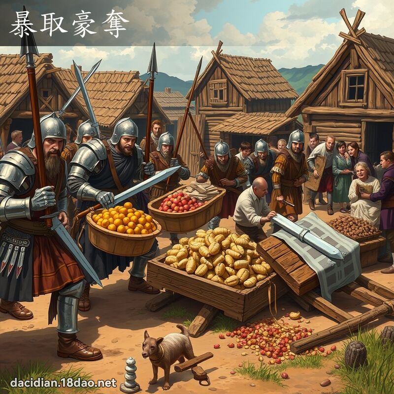 暴取豪夺 - 国语大辞典配图