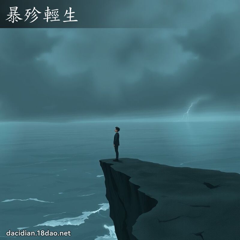 暴殄輕生 - 國語大辭典配圖