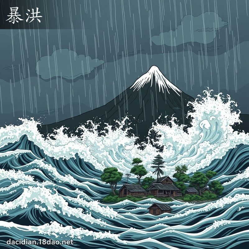 暴洪 - 國語大辭典配圖