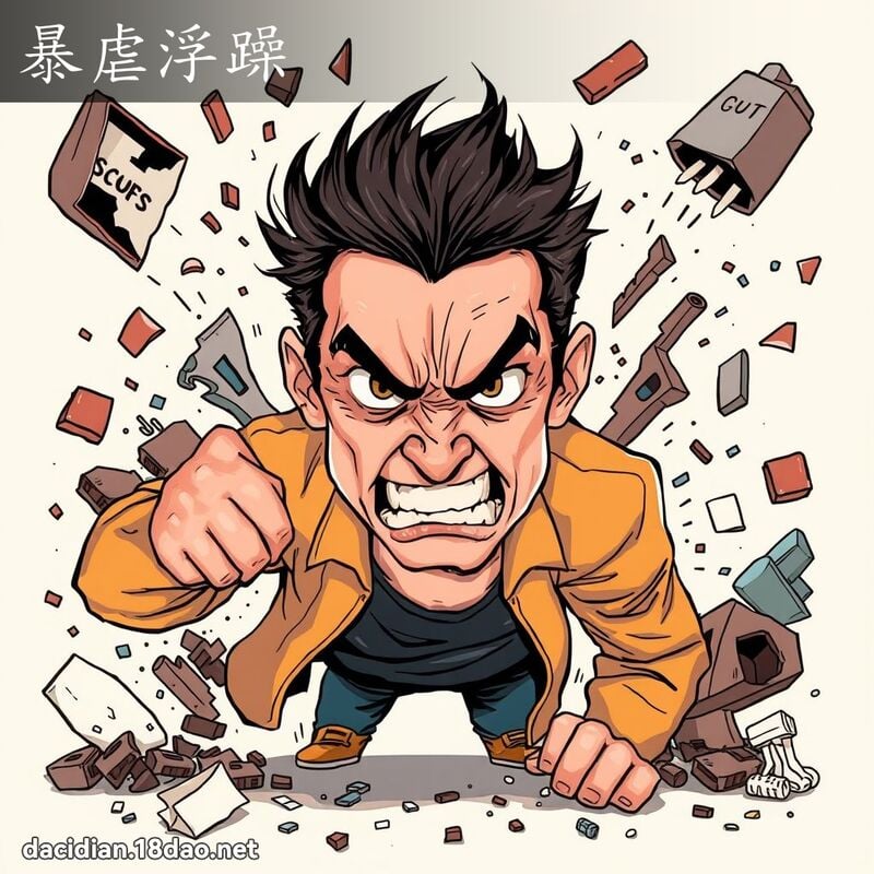 暴虐浮躁 - 国语大辞典配图