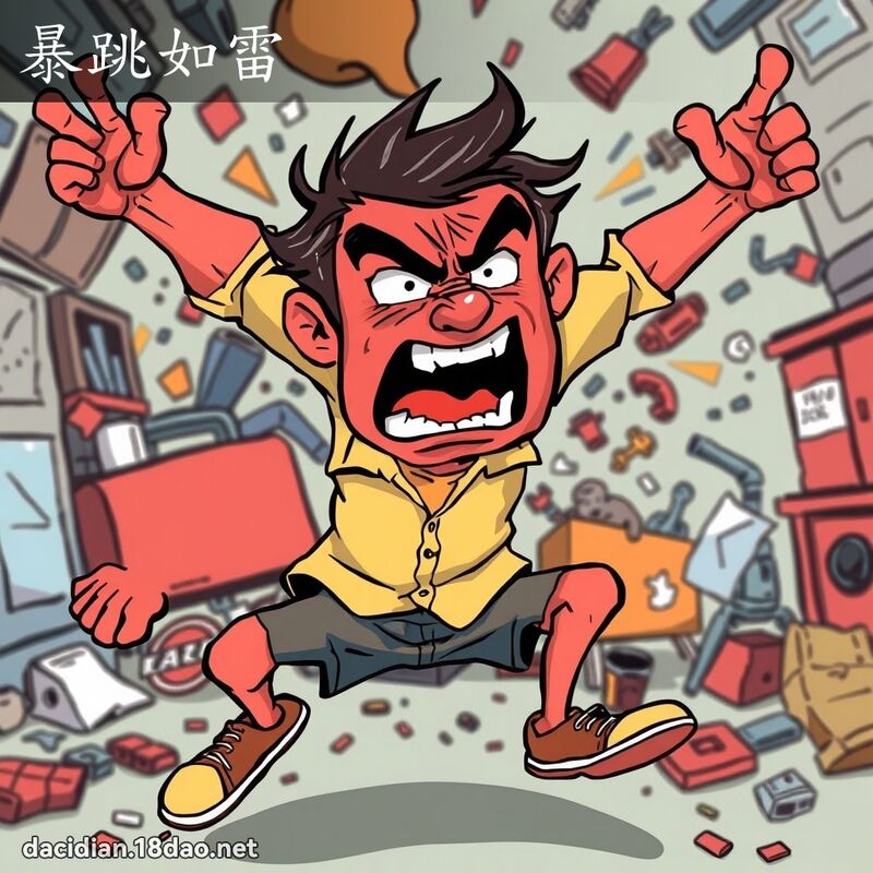 暴跳如雷 - 國語大辭典配圖