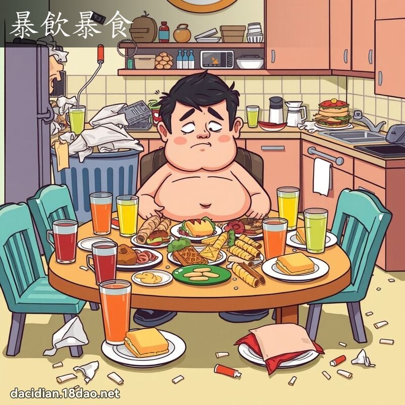 暴飲暴食 - 國語大辭典配圖