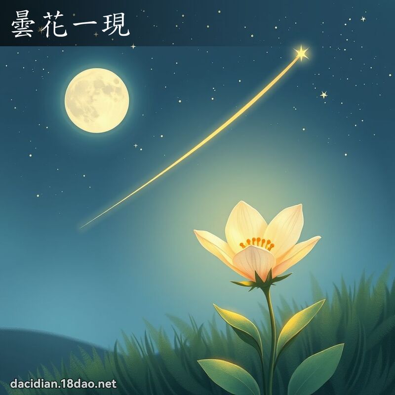 曇花一現 - 國語大辭典配圖