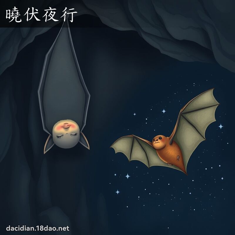 晓伏夜行 - 国语大辞典配图