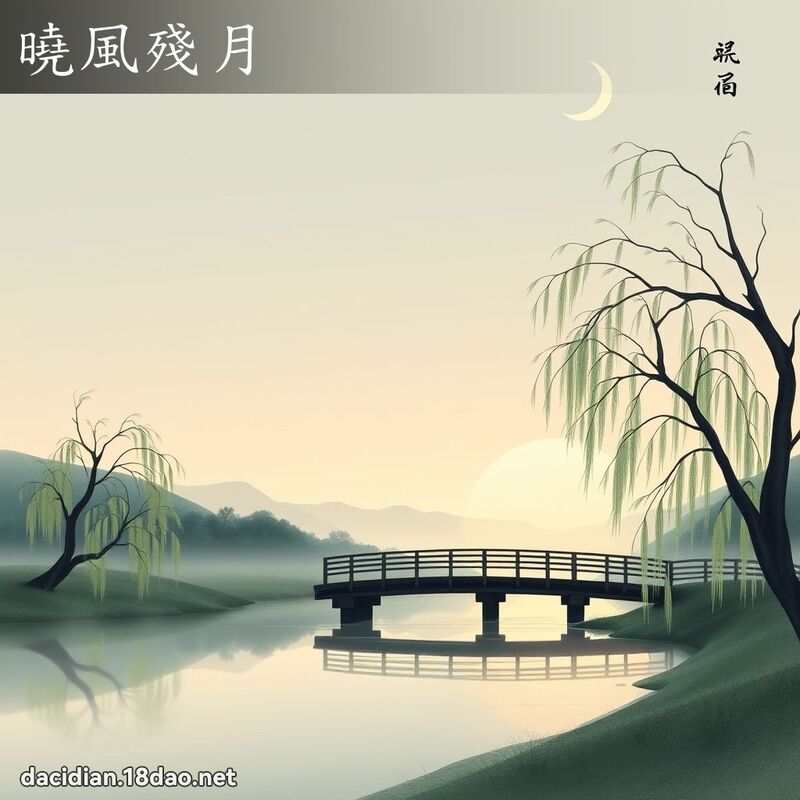 曉風殘月 - 國語大辭典配圖