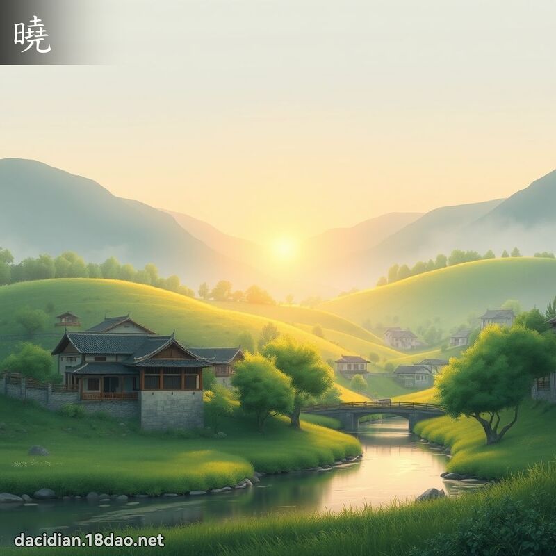 晓 - 国语大辞典配图