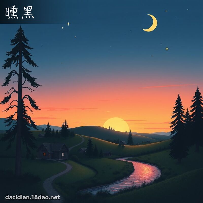 曛黑 - 國語大辭典配圖