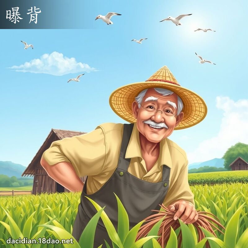 曝背 - 國語大辭典配圖