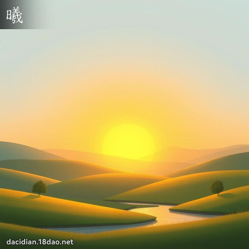曦 - 國語大辭典配圖