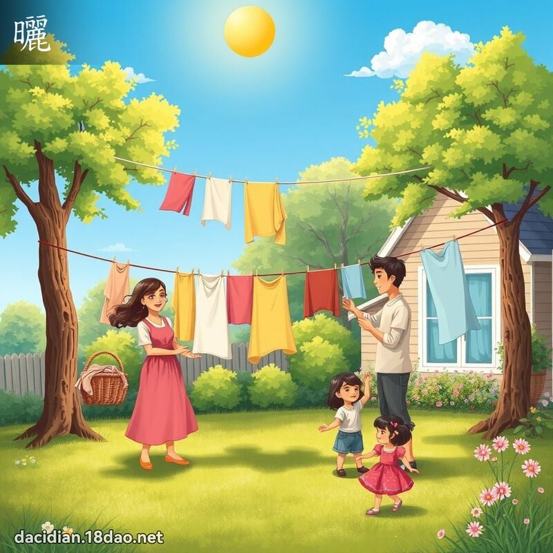 曬 - 國語大辭典配圖