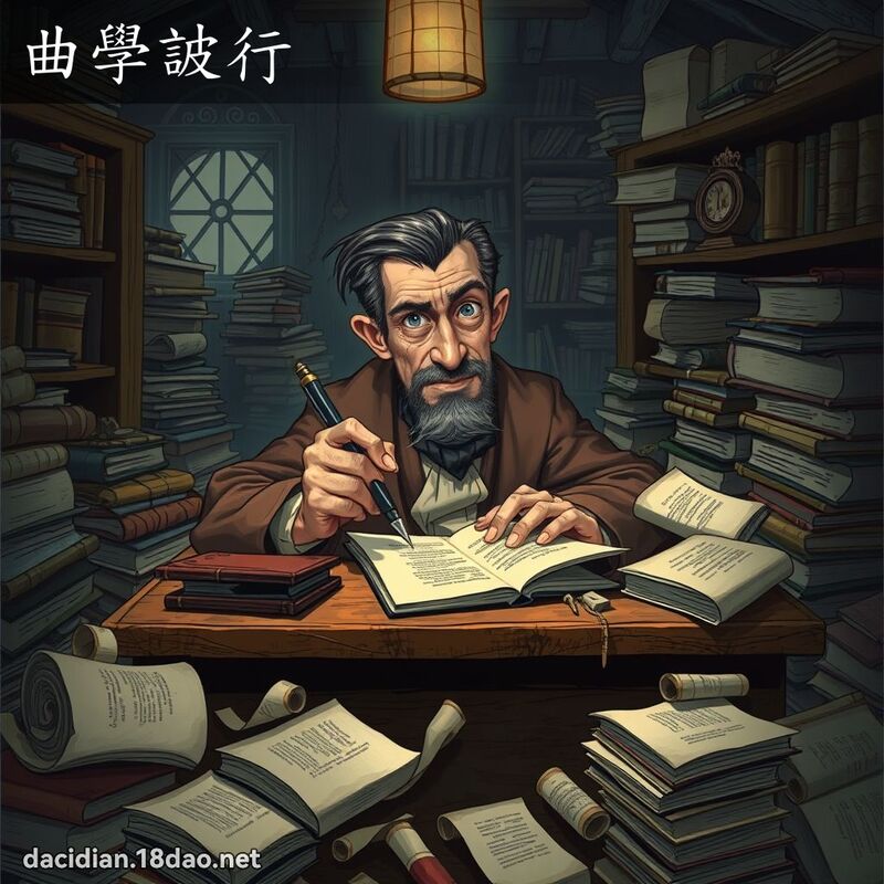 曲学詖行 - 国语大辞典配图