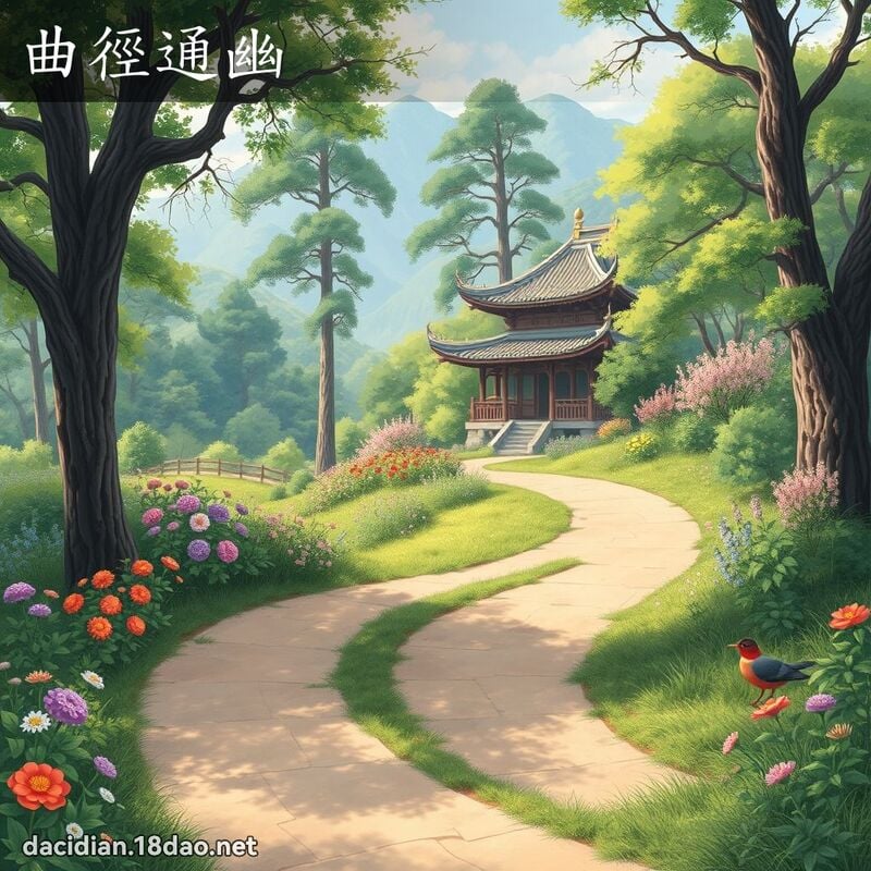 曲徑通幽 - 國語大辭典配圖