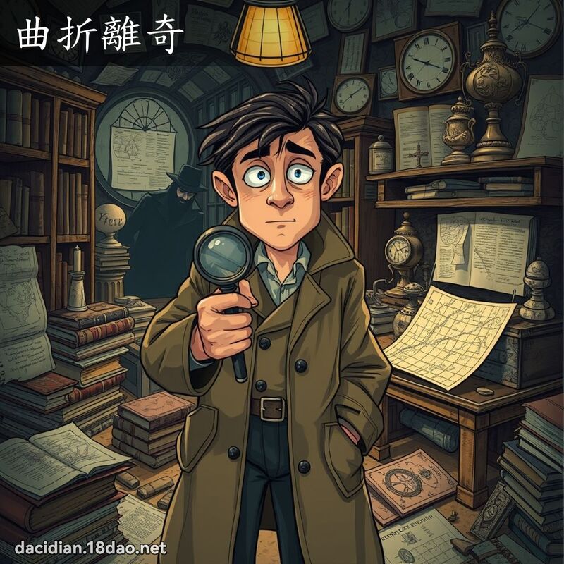 曲折離奇 - 國語大辭典配圖