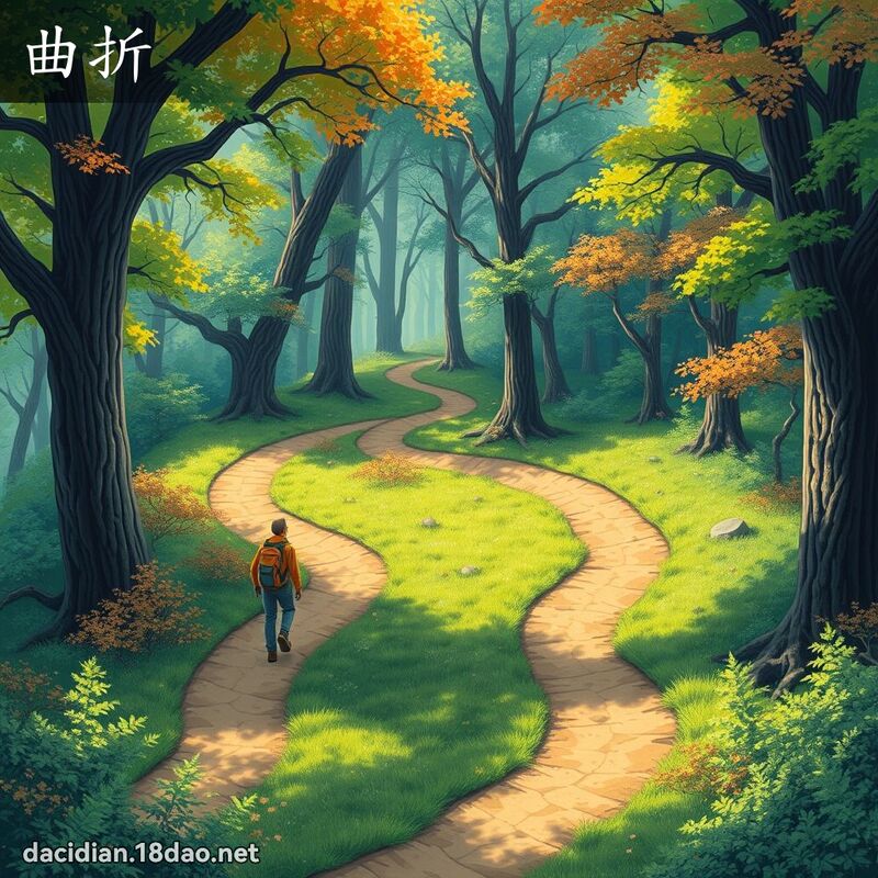 曲折 - 国语大辞典配图