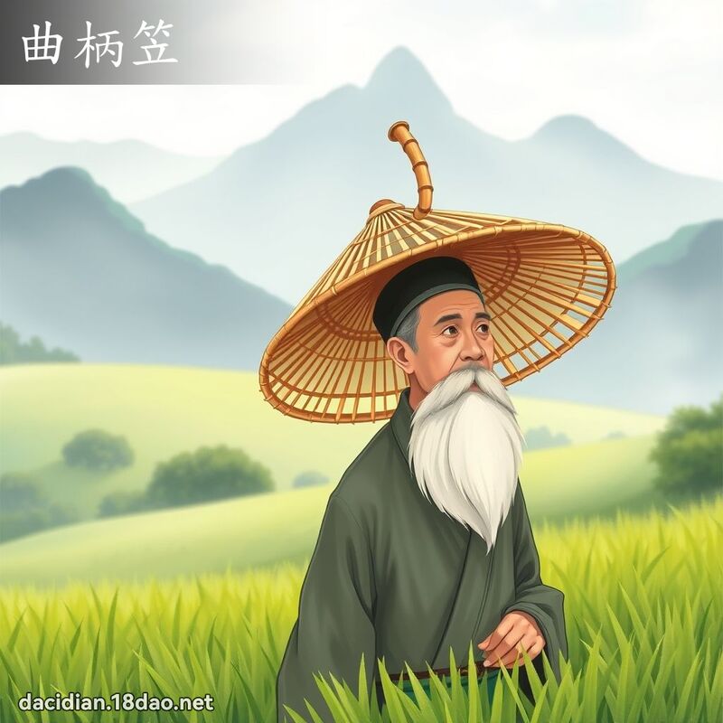 曲柄笠 - 国语大辞典配图