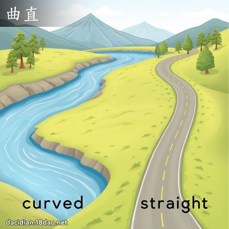 曲直 - 國語大辭典配圖