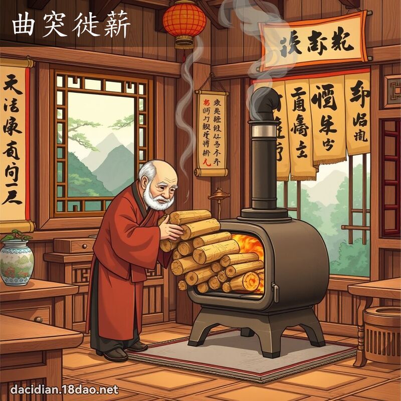 曲突徙薪 - 国语大辞典配图