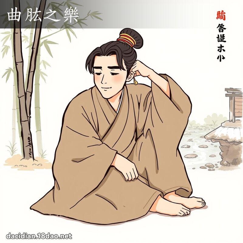 曲肱之乐 - 国语大辞典配图