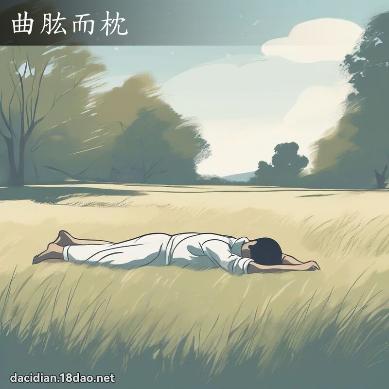 曲肱而枕 - 国语大辞典配图