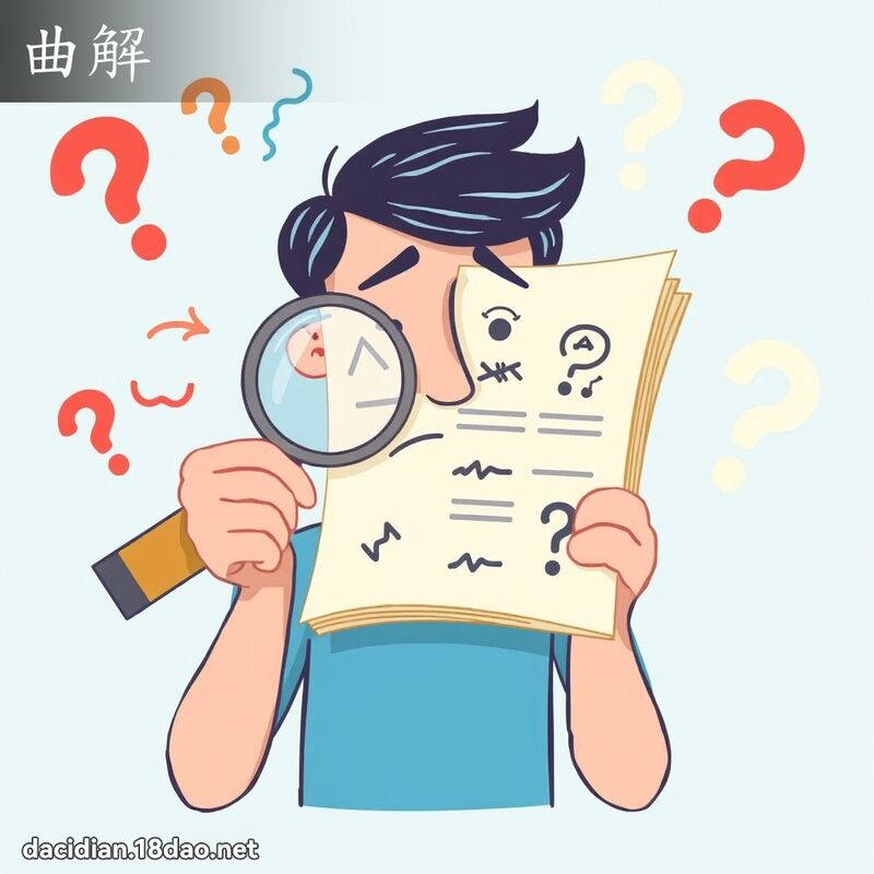 曲解 - 國語大辭典配圖