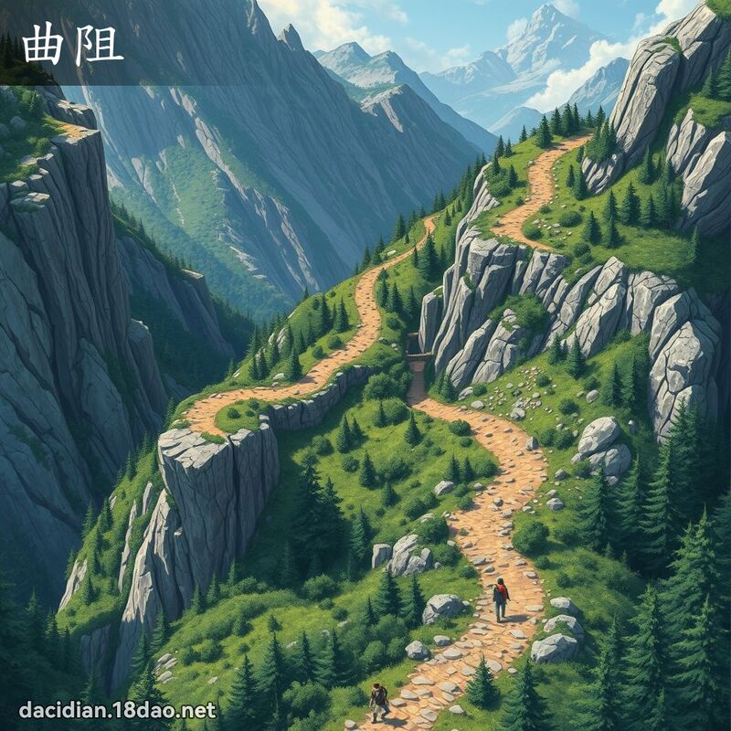 曲阻 - 國語大辭典配圖