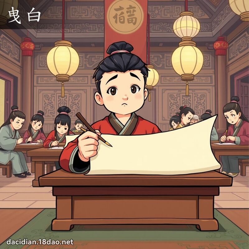 曳白 - 国语大辞典配图
