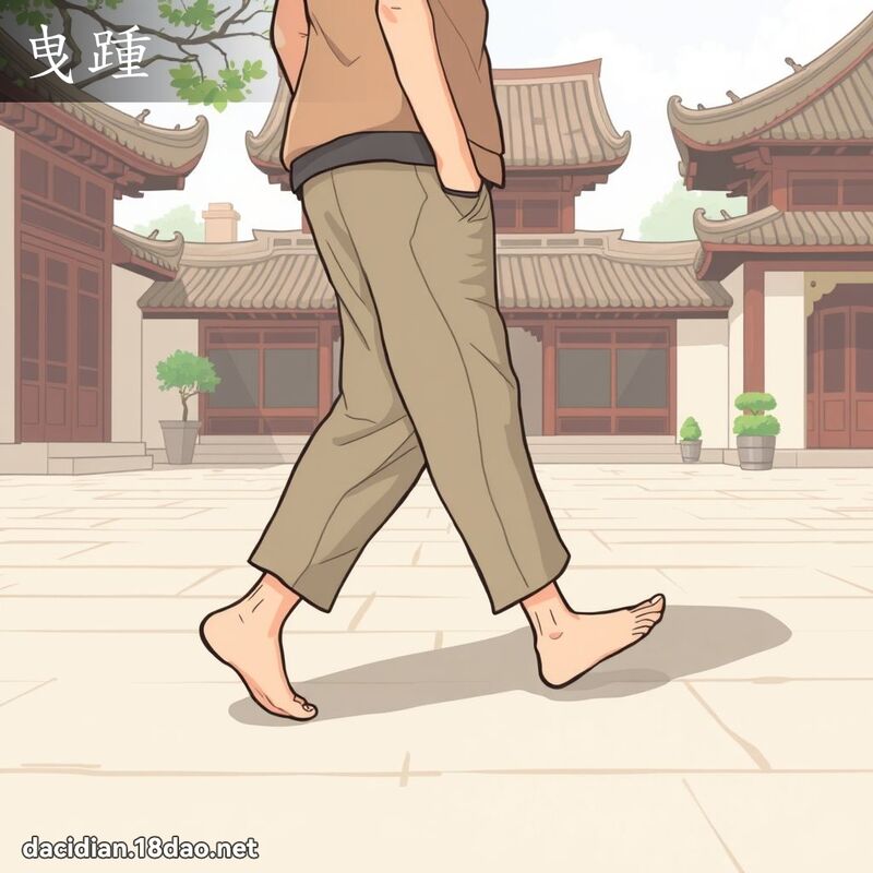 曳踵 - 國語大辭典配圖