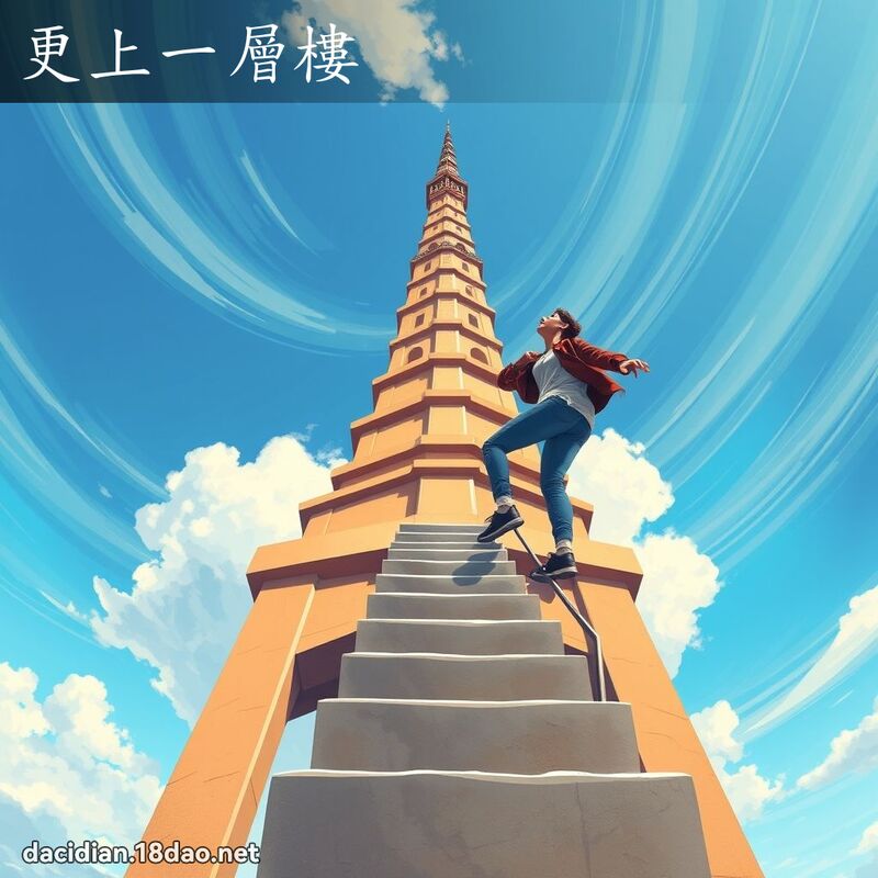 更上一层楼 - 国语大辞典配图