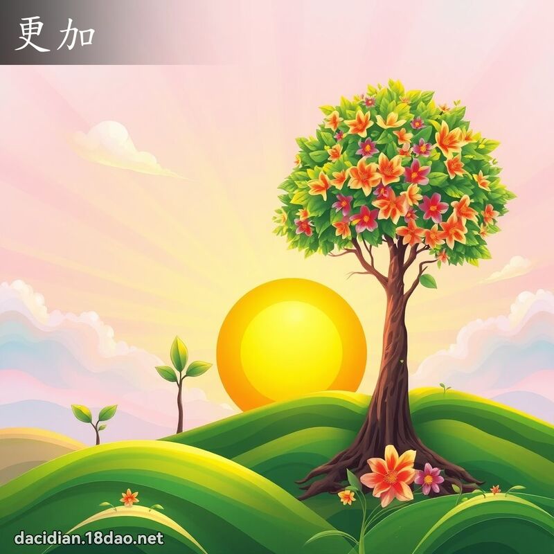 更加 - 国语大辞典配图