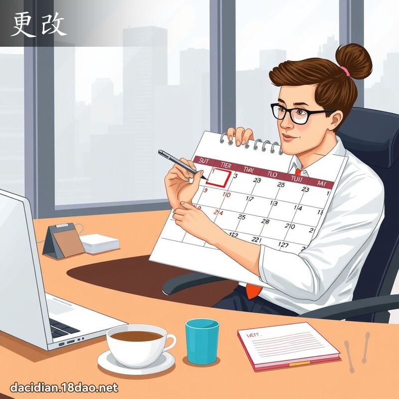 更改 - 国语大辞典配图
