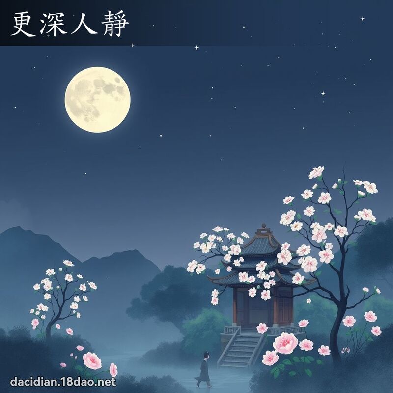 更深人靜 - 國語大辭典配圖