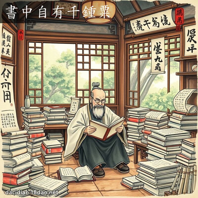 书中自有千鍾粟 - 国语大辞典配图