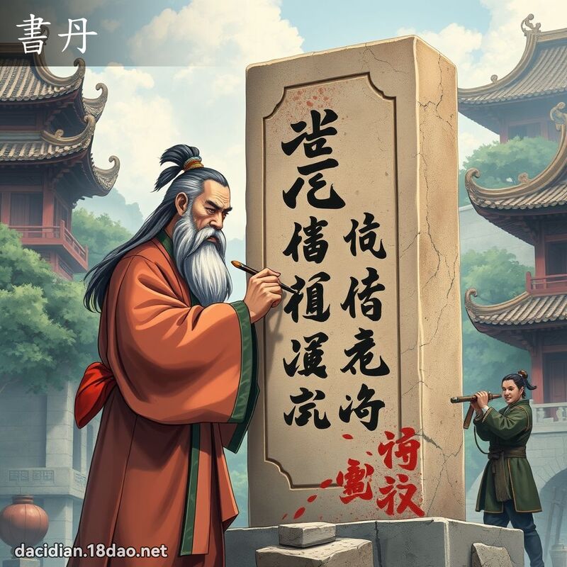 書丹 - 國語大辭典配圖