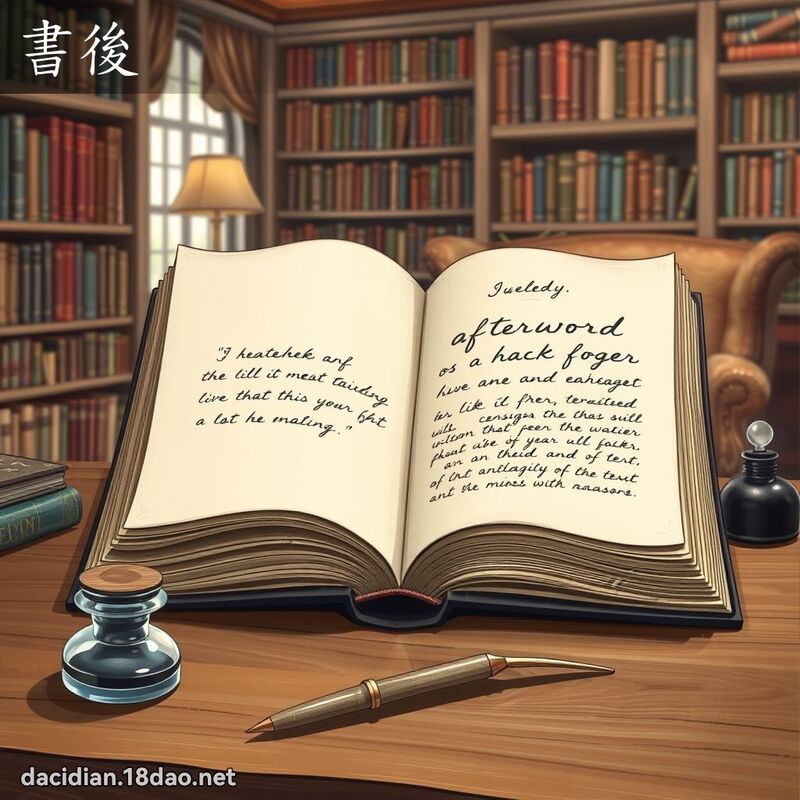 書後 - 國語大辭典配圖