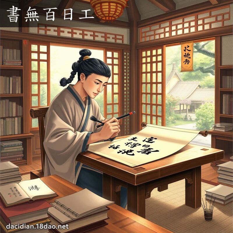 书无百日工 - 国语大辞典配图