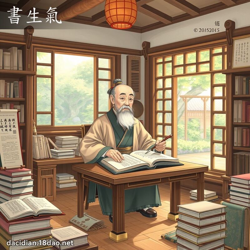 書生氣 - 國語大辭典配圖