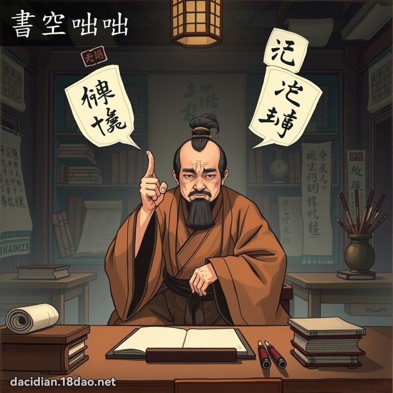 書空咄咄 - 國語大辭典配圖