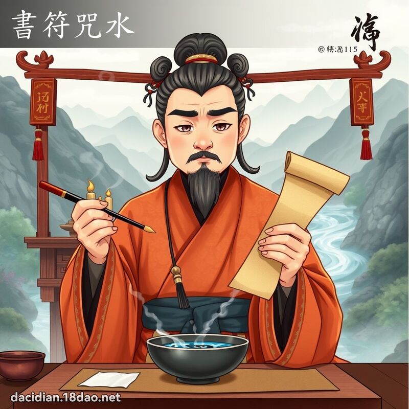 書符咒水 - 國語大辭典配圖