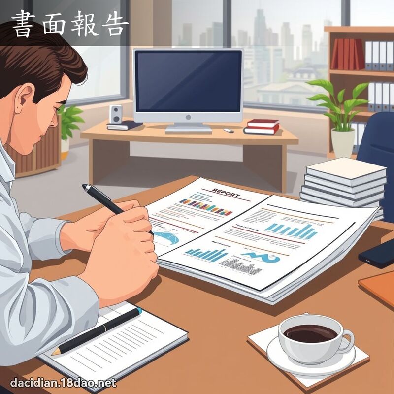 書面報告 - 國語大辭典配圖
