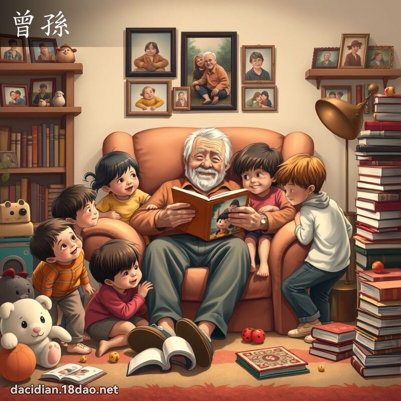 曾孙 - 国语大辞典配图