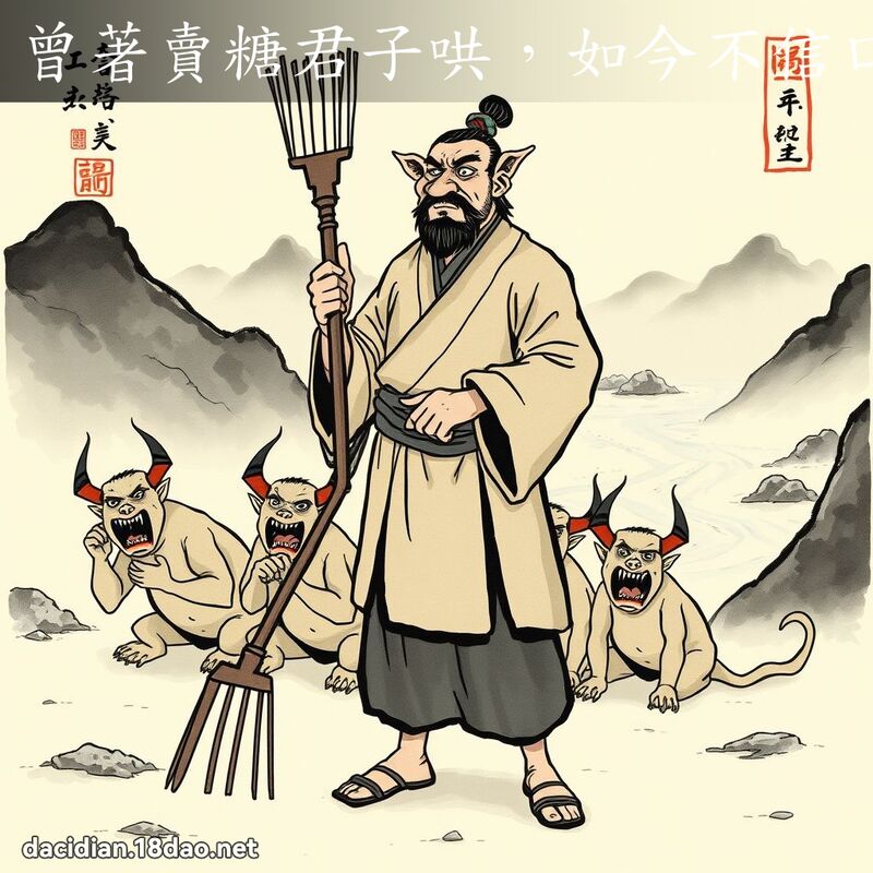 曾著卖糖君子哄，如今不信口甜人 - 国语大辞典配图