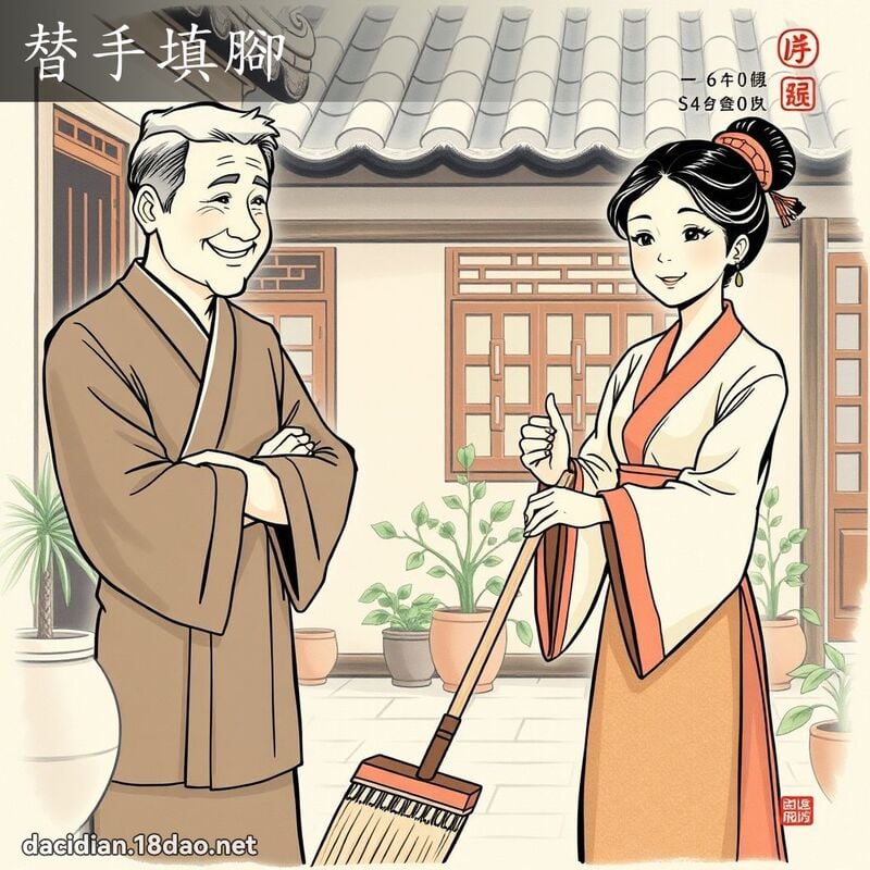 替手填腳 - 國語大辭典配圖